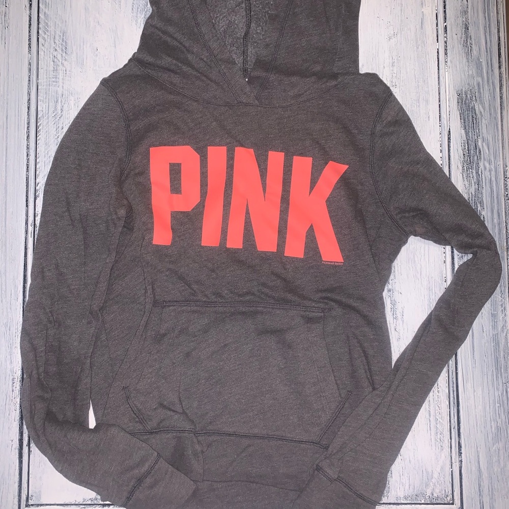 Gray PINK hoodie